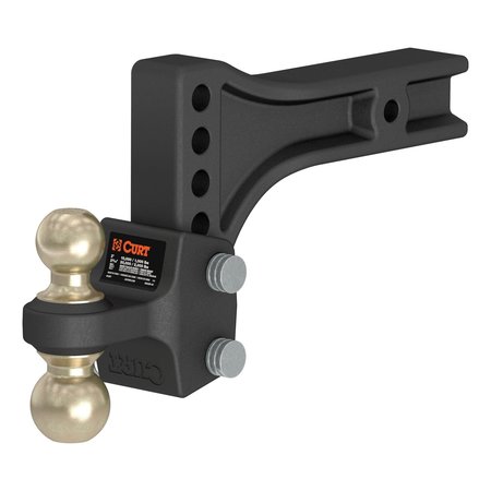 Curt HD Adjustable Trailer Hitch Ball Mount with Dual Ball, 212 Shank, 20K 45937